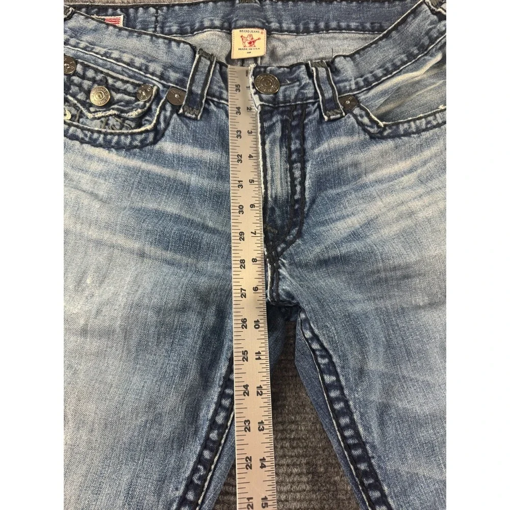 Vintage True Religion Billy Super T Jeans Mens 36x32 Bootcut Blue USA Made Y2K